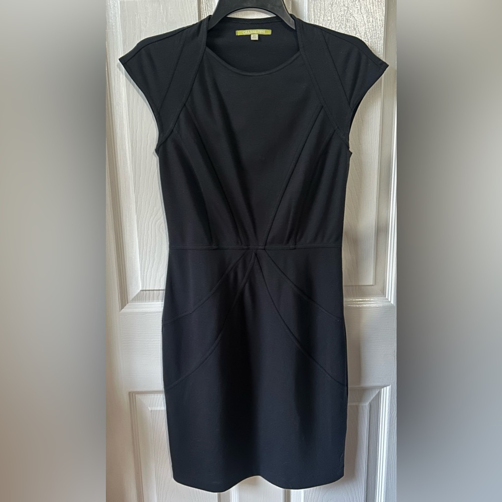 Gianni Bini Black Fitted Bodycon short sleeve dress, XS